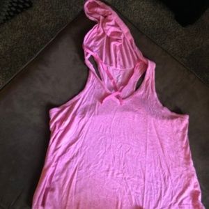 Pink Tank Top With Hoodie